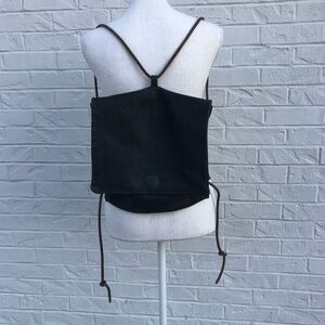 Rare Monserat de Lucca textured leather flap backpack style bag